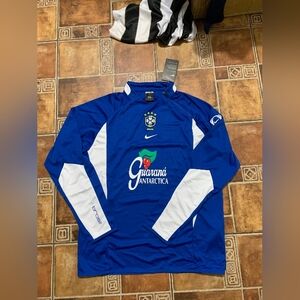 Nike Brazil Long Sleeve Quarter Zip Training Retro Jacket Size M